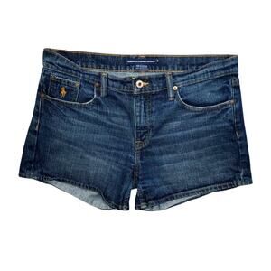 Ralph Lauren Sport Denim Shorts Women's Size 10 Blue High Rise 100% Cotton USA
